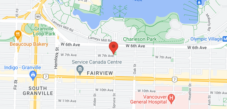 map of 1103 W 7TH AVENUE